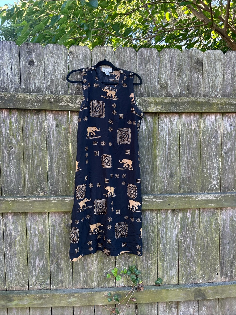 Womens‎ Original TY Wear Elephant Sleeveless Midi Dress Size 6 petite summer